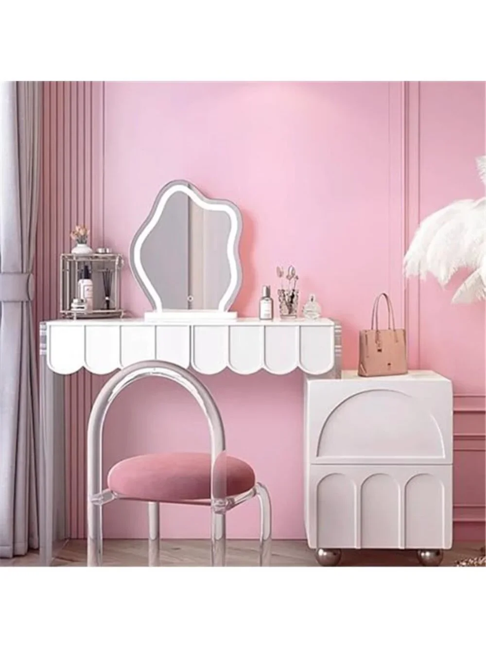 Pink Peel & Stick Wallpaper Removable Self Adhesive Vinyl Contact Paper 14 Sq Ft